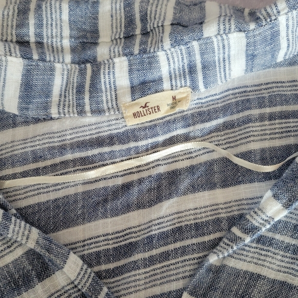 Hollister Cotton Wrap Blouse sz M - Picture 8 of 9